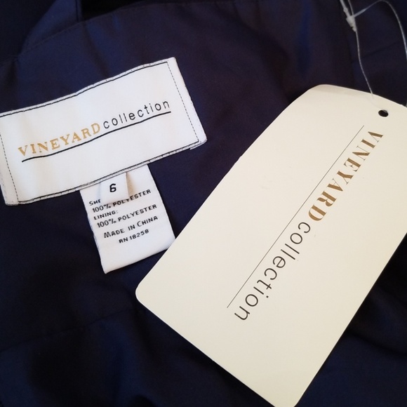 Priscilla Of Boston Vineyard Collecton Navy Dress - Picture 7 of 7